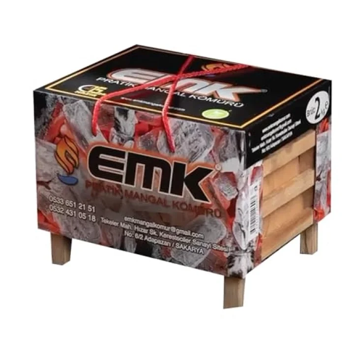 EMK Pratik Mangal Kömürü, 2 kg, 4lü Paket