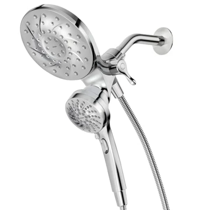 Engage Magnetix Krom 2.5 GPM Elde Taşınabilir/Yağmur Duş Başlığı Manyetik Yerleştirme Sistemine Sahip 2si 1 Arada Kombo, Çıkarılabilir El Spreyli Yağmur Duş Başlığı, 26009