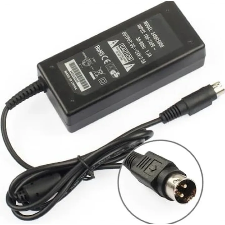 Epson uyumlu 24 Volt 2.5 Amper 3 Pinli Adaptör 24V 2.5A (Termal Yazıcı)