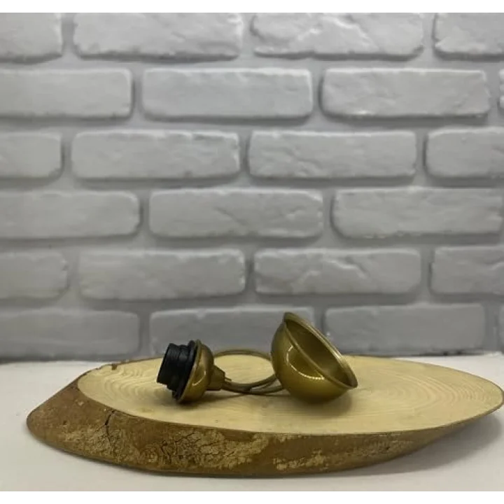 Eskitme Gold Avize Plastik Kablolu Sarkıt Duy E27 Tesisat