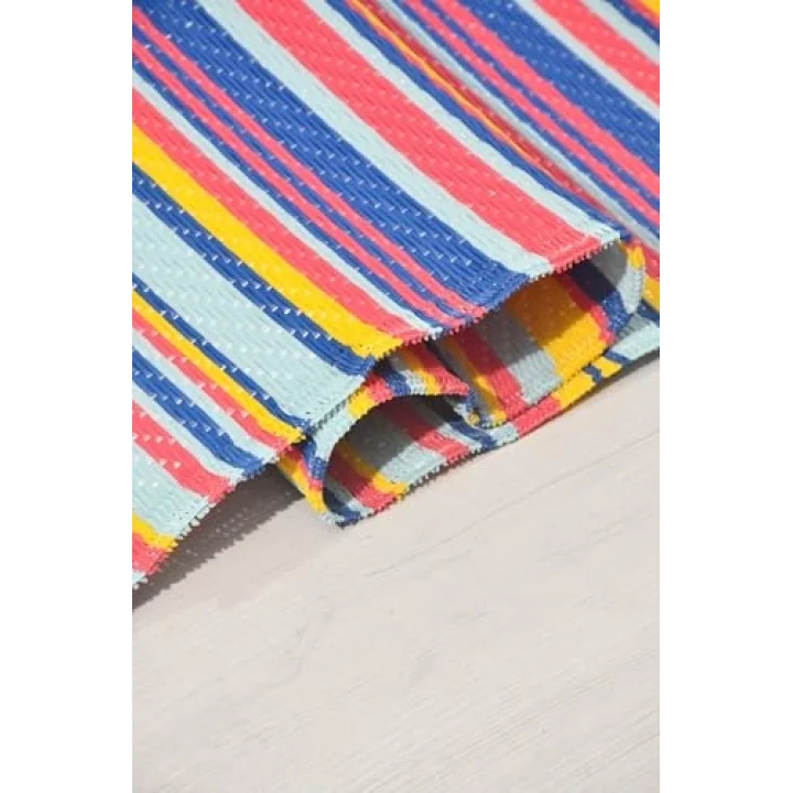 Esterilla Katlanabilir Hasır Kilim Mat | Çift Taraflı-Plaj-Piknik-Kamp-Bahçe-Balkon-Teras-Karavan