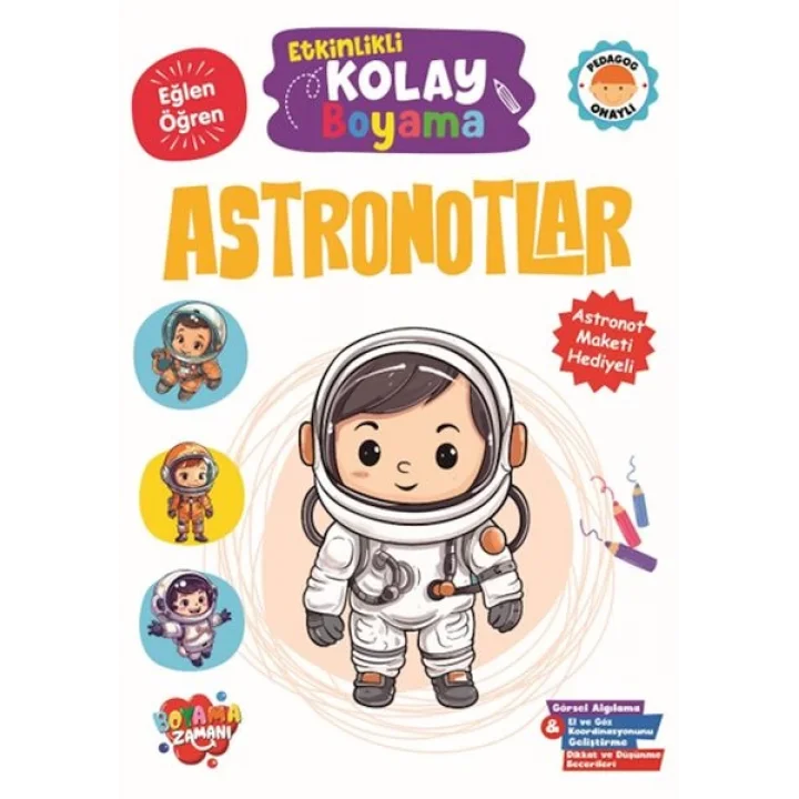 Etkinlikli Kolay Boyama -Astronotlar