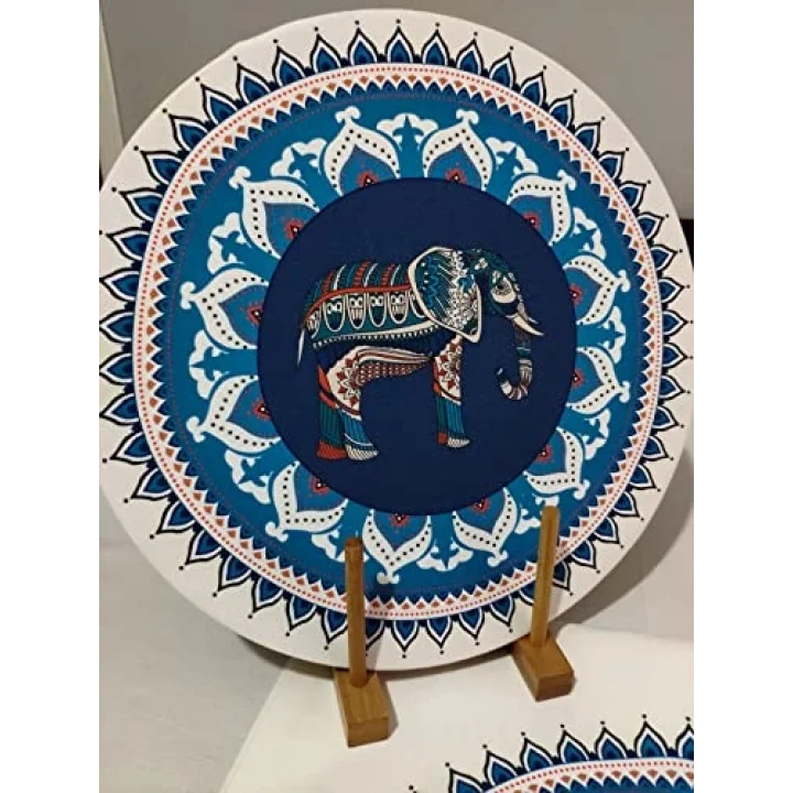 Etnik Fil Desenli Runner, 6lı Supla Set