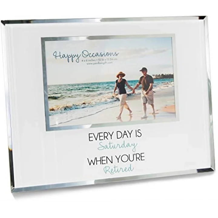 Every Day is Saturday When Yourre Retired Resim Çerçevesi, Gümüş