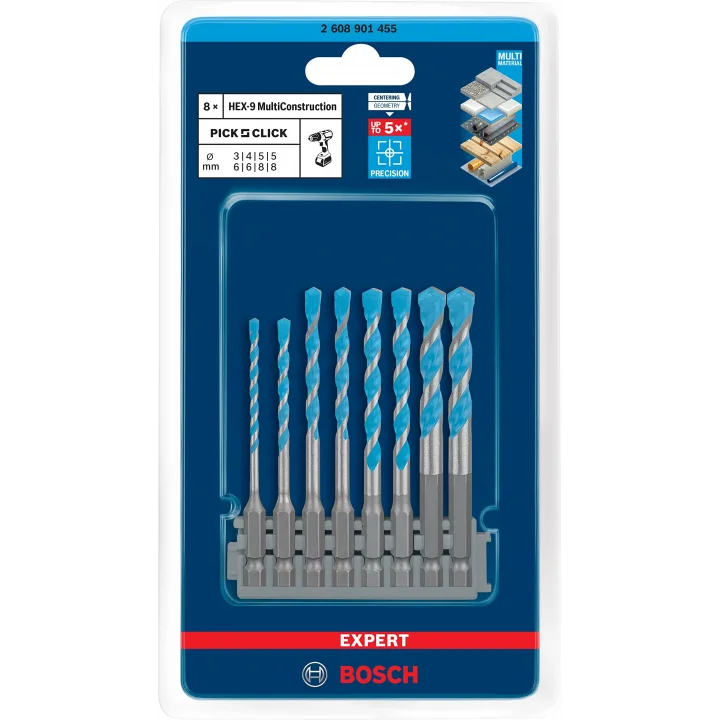 Expert Hex-9 Çok Amaçlı Matkap Ucu 8li Set 2608901455