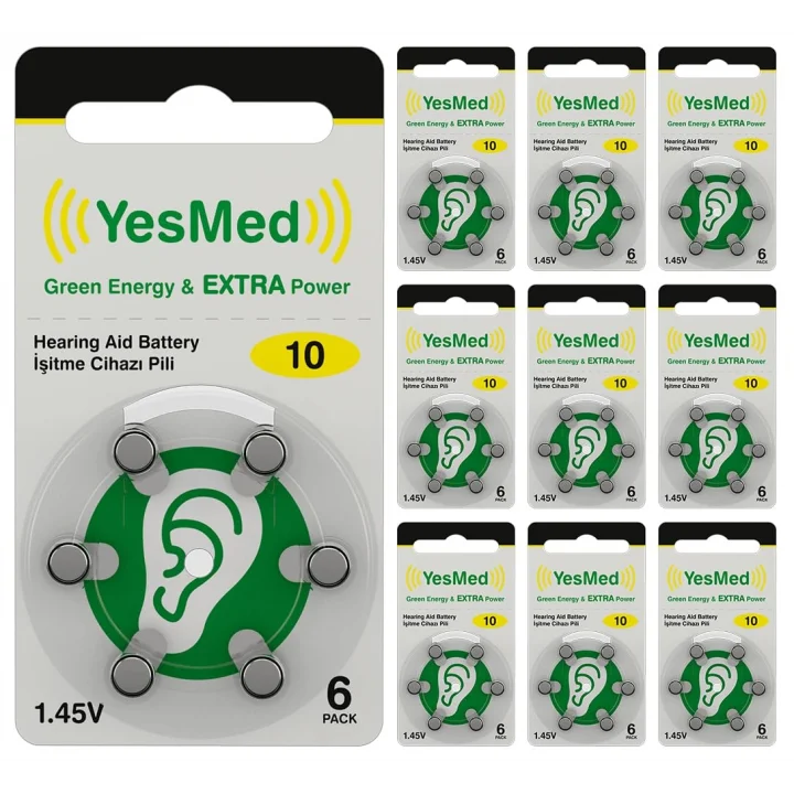 Extra Power 10 Numara İşitme Cihazı Pili (10 Paket x 6 Adet = 60 Adet Pil)