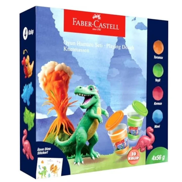 FABER-CASTELL Dino Oyun Hamuru Seti