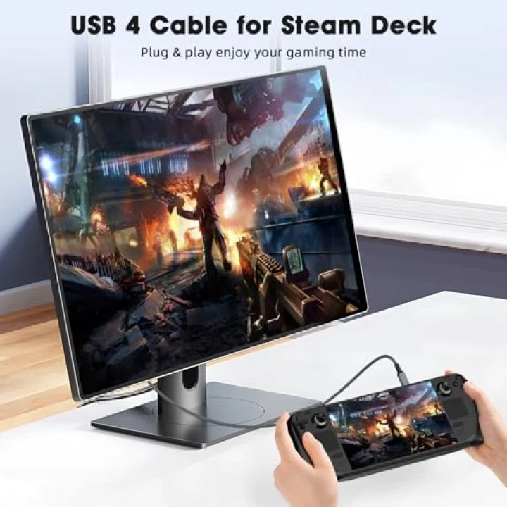 FAST USB 4.0 40Gbps, 240W, 8K60Hz USB4.0 USB-C Kablosu 1 Metre Gri KLV-01