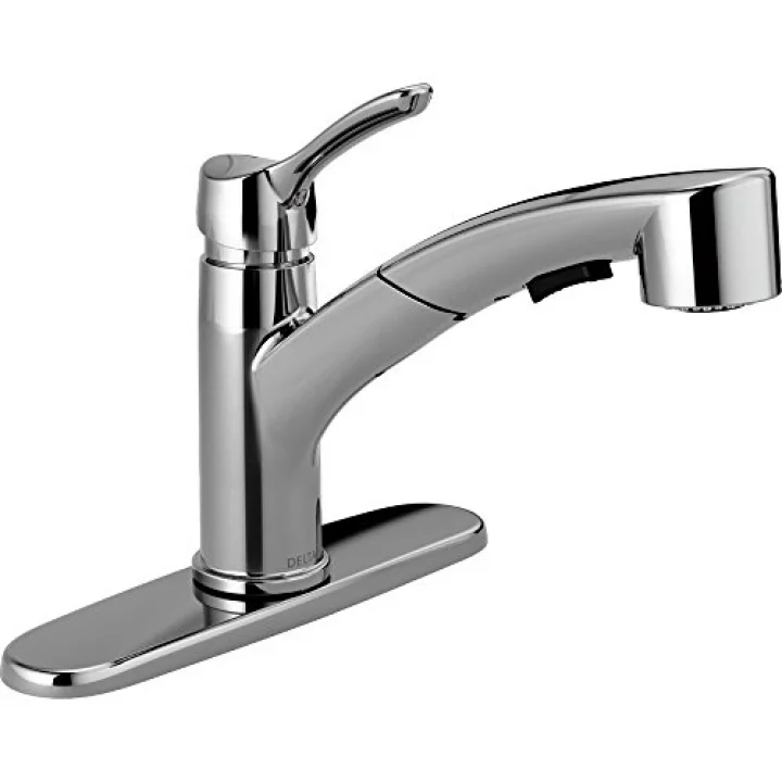 FAUCET 4140-TP-DST Collins Tek Saplı Trakt-Paket Çekmeli Mutfak Bataryası, Krom