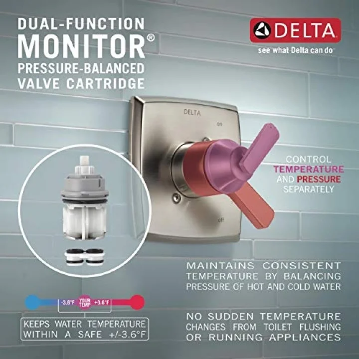 Faucet Ashlyn 17 Serisi Çift İşlevli Küvet ve Duş Seti 2 Püskürtmeli Dokunmatik Temiz In2ition 2si 1 Arada Elde Tutulan Hortumlu Duş Başlığı, Venedik Bronz T17464-RB-I (Vana Dahil Değildir)