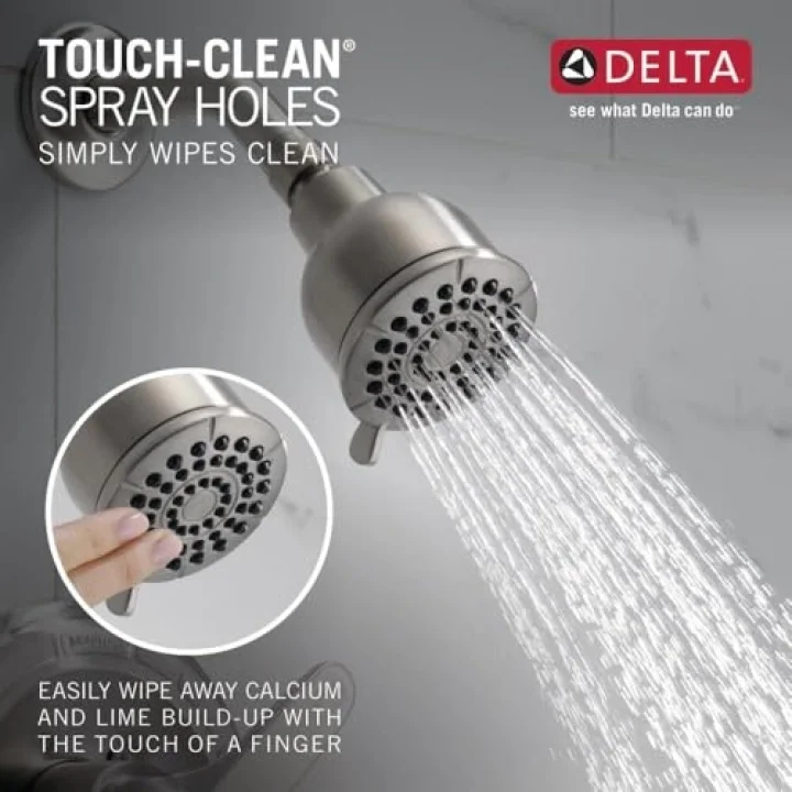 Faucet Foundations Fırçalanmış Nikel Duş Bataryası Seti, 2 Püskürtmeli Fırçalanmış Nikel Duş Başlığı, Küvet ve Duş Trim Kiti, Duş Bataryası Setleri Komple, Paslanmaz BT13410-SS (Vana Dahil Değildir)