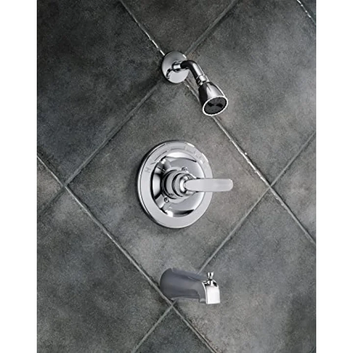 Faucet Foundations Krom Duş Bataryası Seti, 2 Püskürtmeli Krom Duş Başlığı, Küvet ve Duş Trim Seti, Duş Bataryası Setleri Komple, Krom BT13410 (Vana Dahil Değildir)