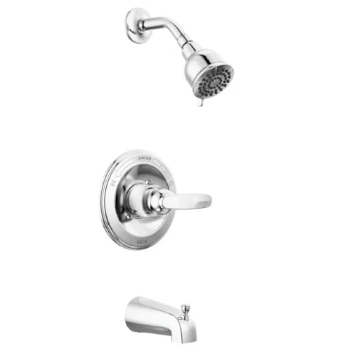 Faucet Foundations Krom Duş Bataryası Seti, 2 Püskürtmeli Krom Duş Başlığı, Küvet ve Duş Trim Seti, Duş Bataryası Setleri Komple, Krom BT13410 (Vana Dahil Değildir)