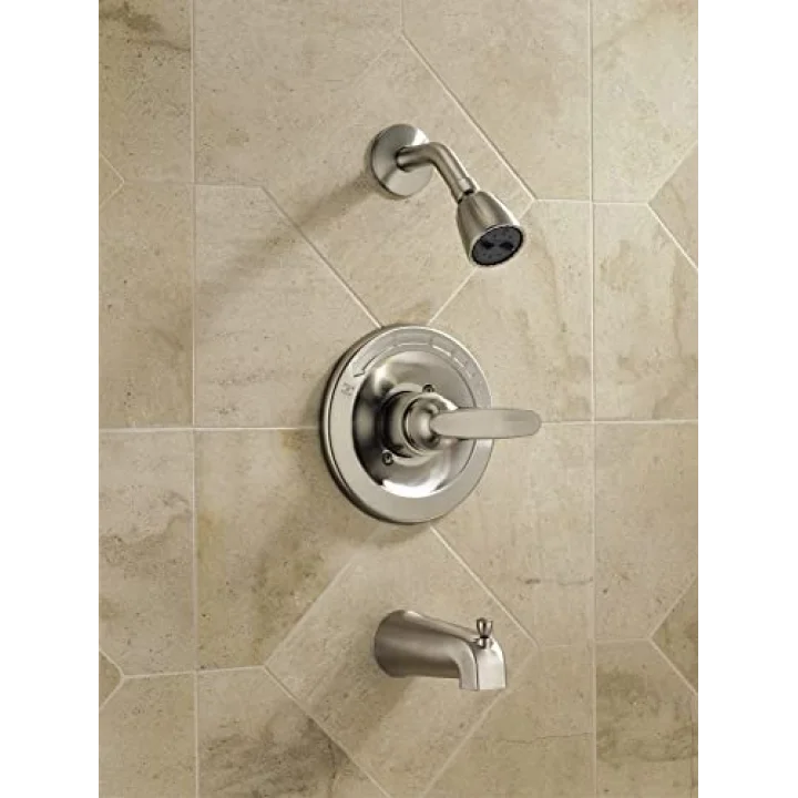 Faucet Foundations Krom Duş Bataryası Seti, 2 Püskürtmeli Krom Duş Başlığı, Küvet ve Duş Trim Seti, Duş Bataryası Setleri Komple, Krom BT13410 (Vana Dahil Değildir)