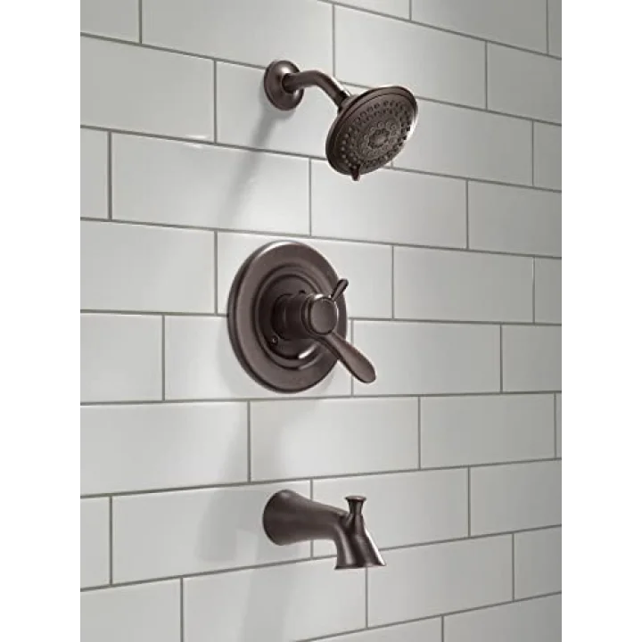 Faucet Lahara 17 serisi çift fonksiyonlu küvet ve duş donanım seti, 5 kademeli touch-clean duş başlığı ile birlikte, paslanmaz çelik T17438-SS (vana dahil değildir)