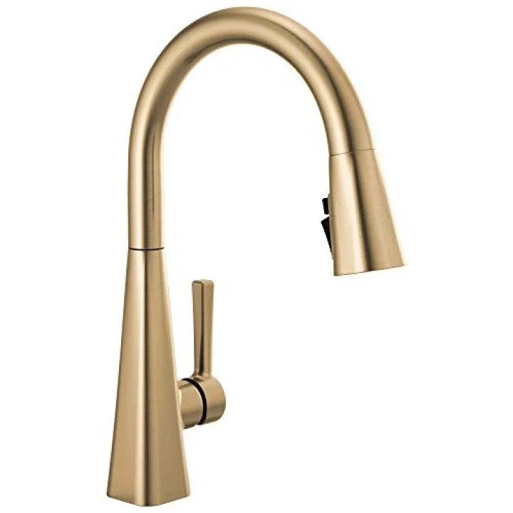 FAUCET Musluk Lenta Altın Mutfak Bataryası, Pull Down Püskürtücü ile Mutfak Muslukları, Mutfak Lavabo Bataryası, Manyetik Yerleştirme Püskürtme Başlığı ile Mutfak Evyesi için Altın Musluk, Şampanya...