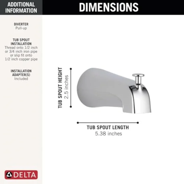Faucet U1075-PK Saptırıcı Küvet Emziği, Krom