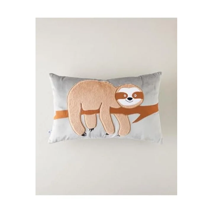 Faultier Bebe Dekoratif Kırlent 35X55 Cm Açık Gri