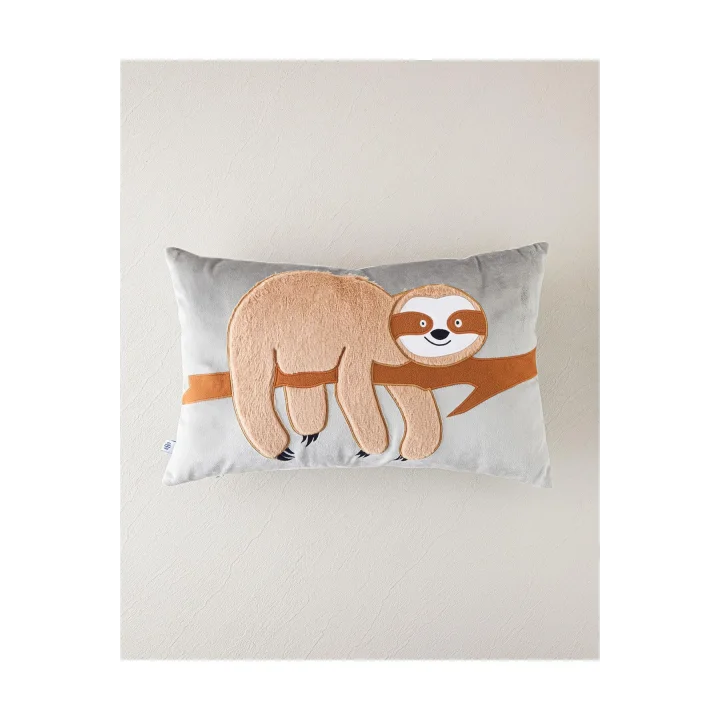 Faultier Bebe Dekoratif Kırlent 35X55 Cm Açık Gri