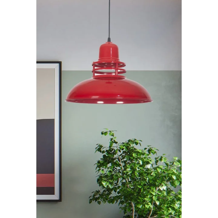 Fener Modern Tasarım Sıvama Sarkıt Metal Beyaz Renk Sarkıt Cafe - Mutfak Tekli Avize