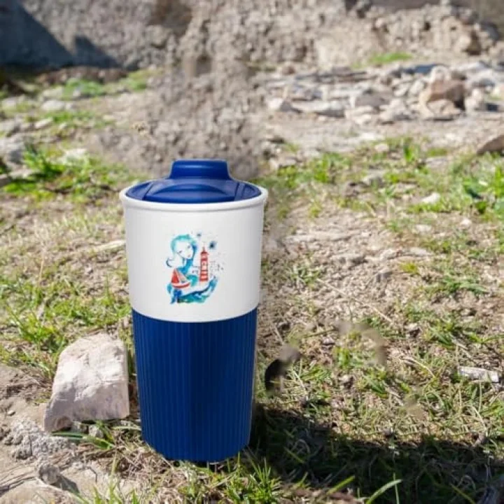 Fenerci KızPlastik Mug 450 Ml Mavi Beyaz