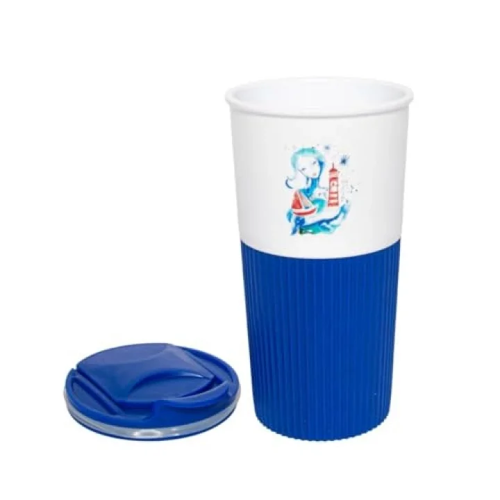 Fenerci KızPlastik Mug 450 Ml Mavi Beyaz