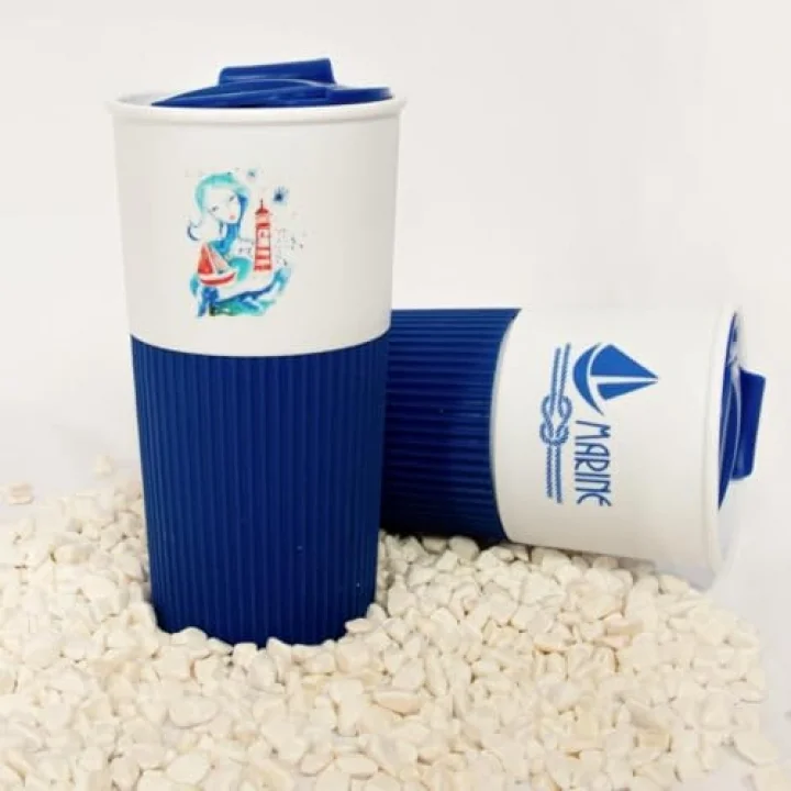 Fenerci KızPlastik Mug 450 Ml Mavi Beyaz