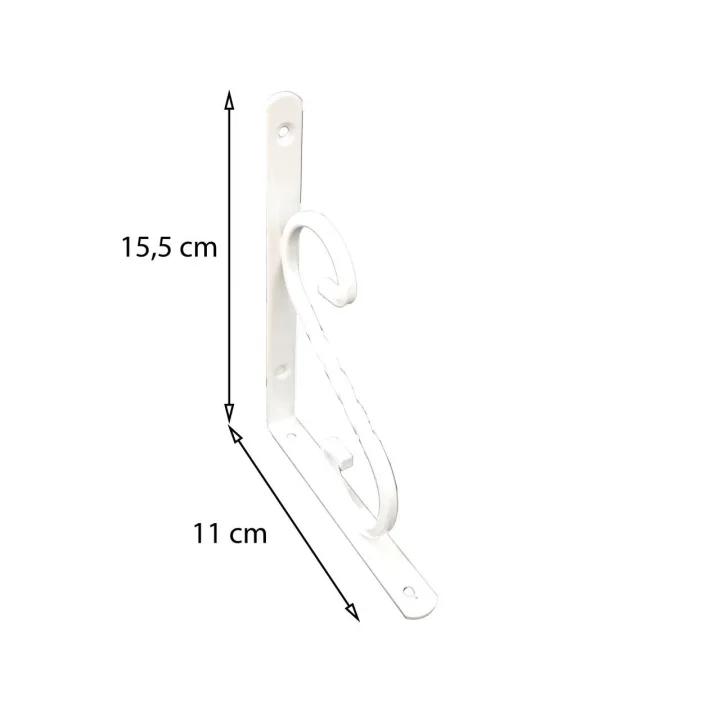 Mey İthalat® Ferforje Raf Altı No:1 Beyaz