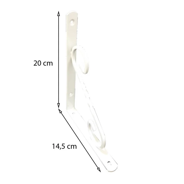 Mey İthalat® Ferforje Raf Altı No:2 Beyaz