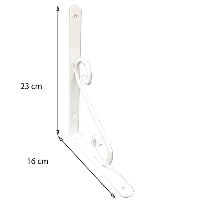 Mey İthalat® Ferforje Raf Altı No:3 Beyaz