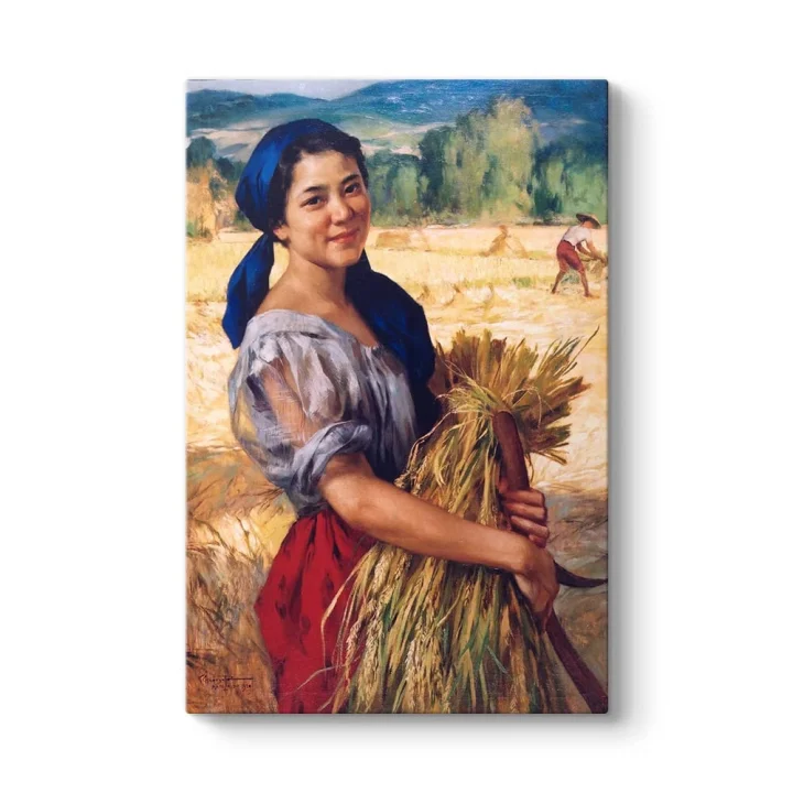 Fernando Amorsolo - Palay Maiden Tablosu 60 x 90