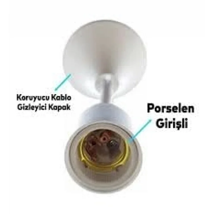 FEYZA YAPI E27 Tij Duy Takımı Beyaz 2 ADET
