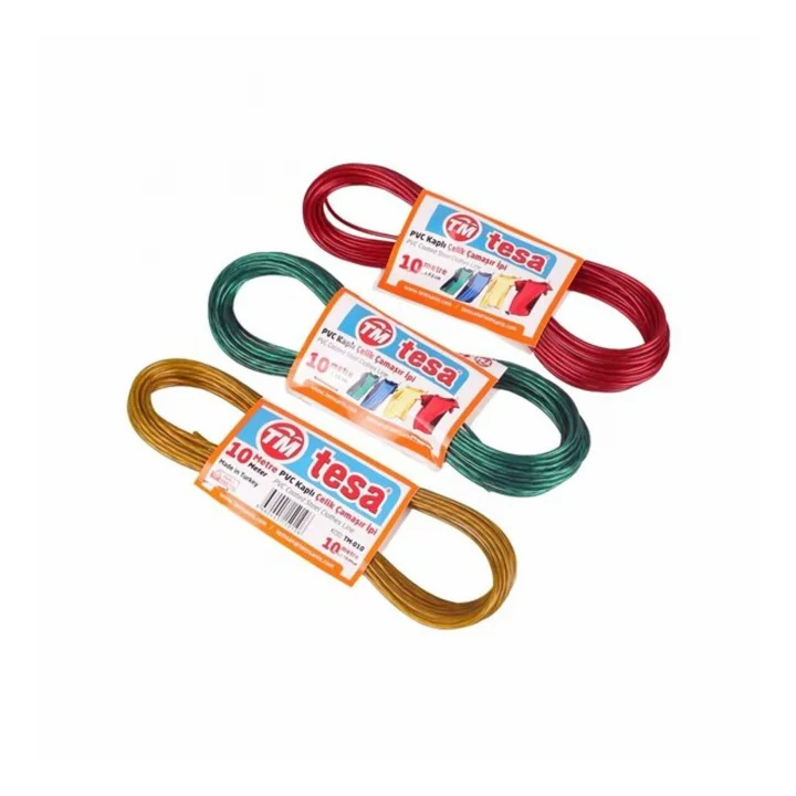 FEYZA YAPI TESA PVC kaplı çamaşır ipi 10 metre (2 adet)