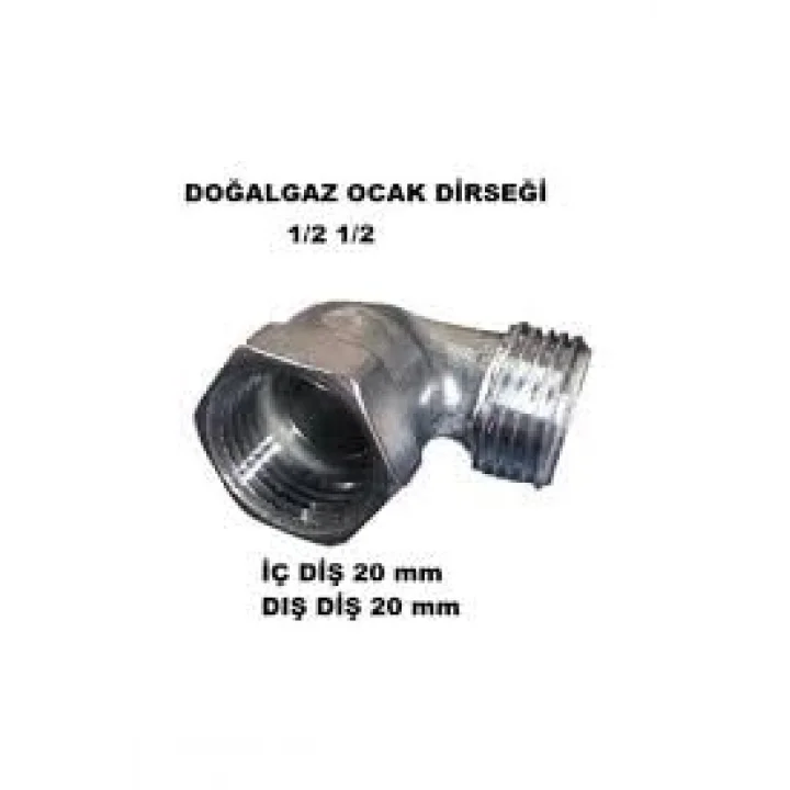 FEYZAYAPI Universal Doğalgaz 1/2 - 1/2 Ocak Dirseği ve bir adet doğalgaz teflon band