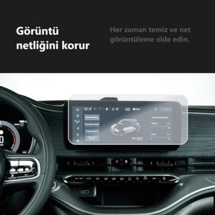 Fiat 500e Elektrikli 10.25 İnç İle Uyumlu Mat Ekran Koruyucu Multimedya