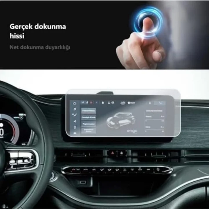 Fiat 500e Elektrikli 10.25 İnç İle Uyumlu Mat Ekran Koruyucu Multimedya