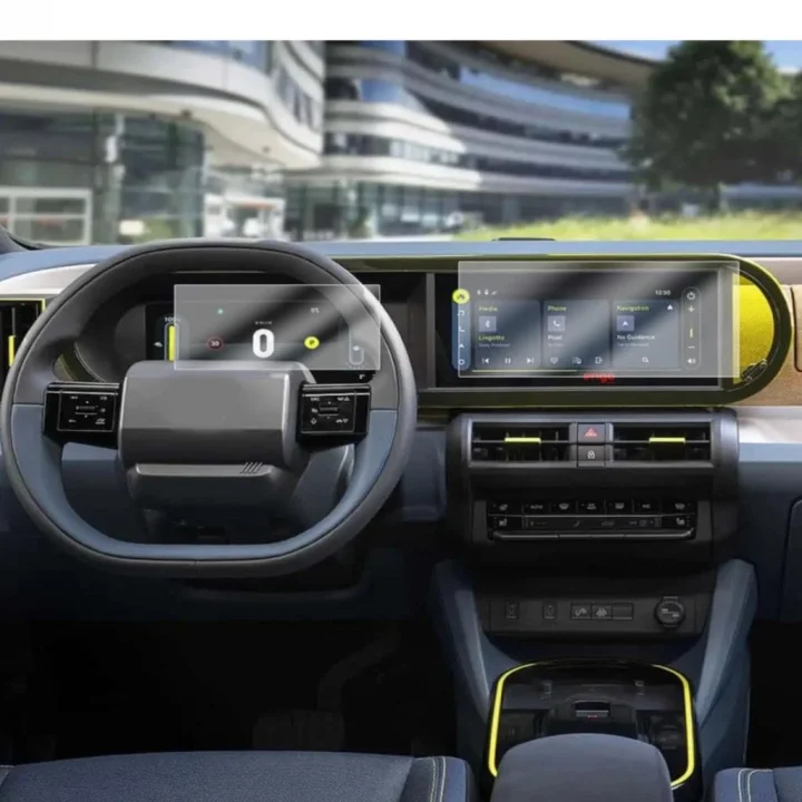 Fiat Grande Panda İle Uyumlu Mat Ekran Koruyucu Multimedya Gösterge