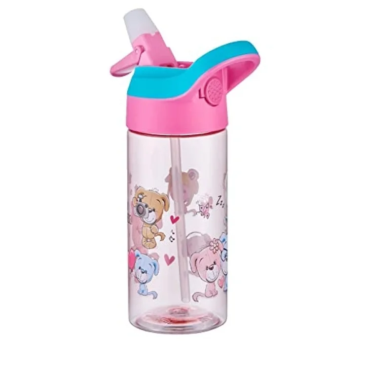 FiftyFifty 500ml Tritan Kalın Pipetli Çocuk Okul Su Matarası