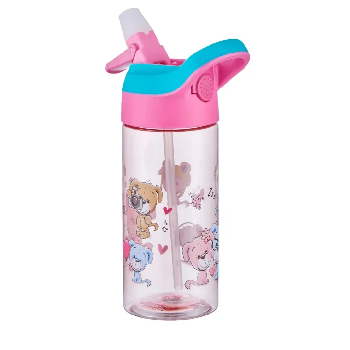 FiftyFifty 500ml Tritan Kalın Pipetli Çocuk Okul Su Matarası