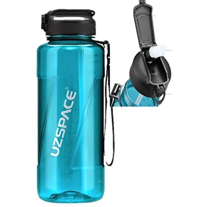 FiftyFifty PİPETLİ MEGA BOY 1500ml Tritan Su Matarası Turkuaz