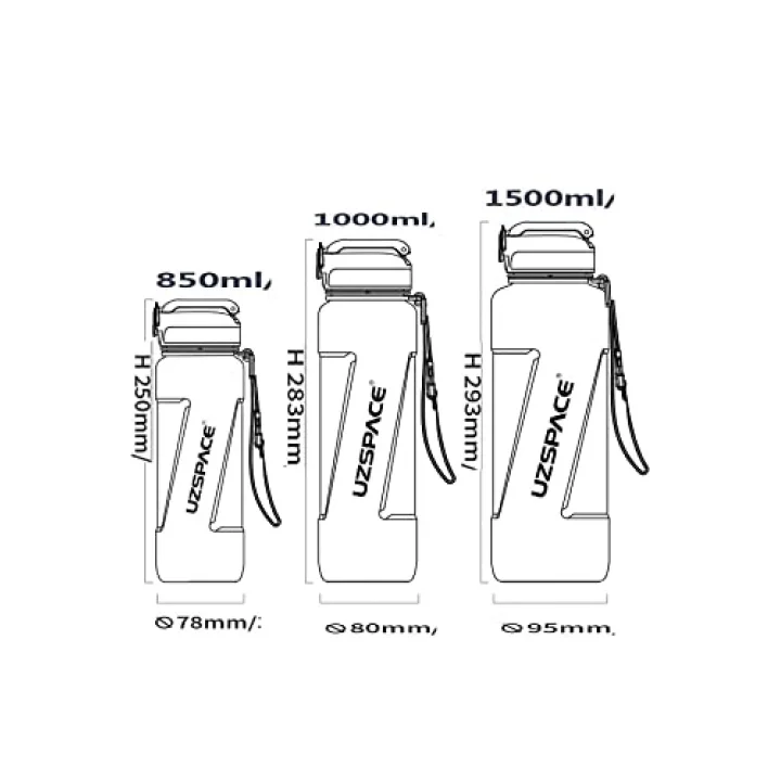 FiftyFifty PİPETLİ MEGA BOY 1500ml Tritan Su Matarası Turkuaz
