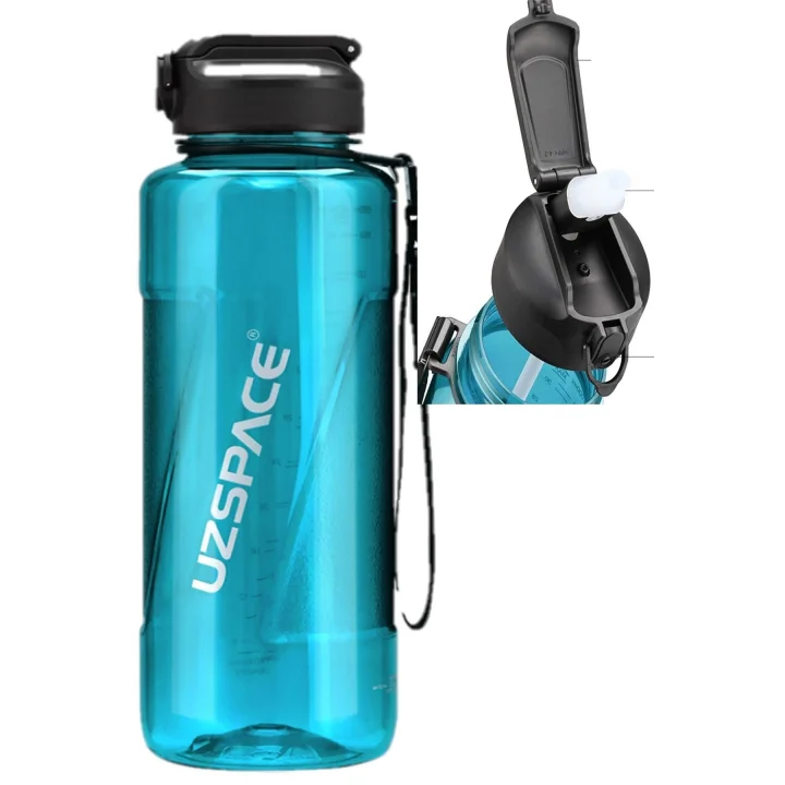 FiftyFifty PİPETLİ MEGA BOY 1500ml Tritan Su Matarası Turkuaz
