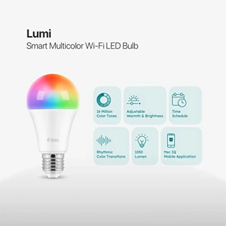 FIG. Lumi Çok Renkli LED Wi-Fi Akıllı Ampul