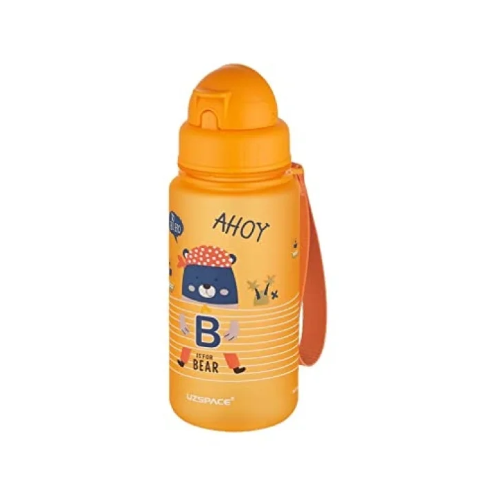 Figürlü 400 ml Pipetli Tritan Çocuk Su Matarası