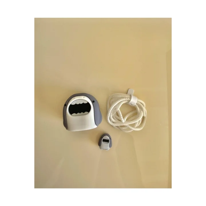 Figürlü Şarj Başlığı ve Şarj Kablo Koruyucu Set Iphone 18w, 20w Şarj Adaptörü Ile İle Uyumlu, Donut