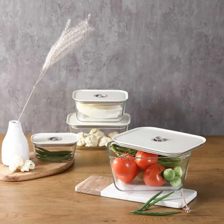 FİKA CLIK DİKDÖRTGEN SAKLAMA KABI 470ML BEJ