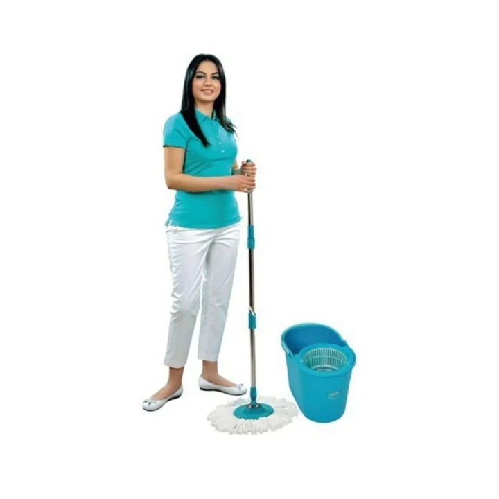 Fix Mop Set Pratik Temizlik Seti Sıkma Sistemli Döner Başlıklı