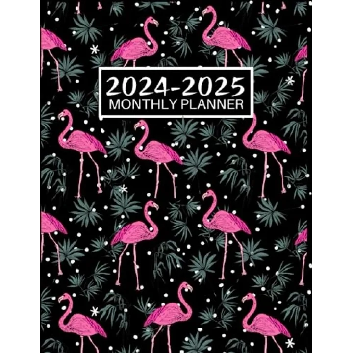 Flamingo Monthly Planner 2024-2025: Two Year Schedule Organizer with Holidays and Inspirational Quotes (January 2024 through December 2025)