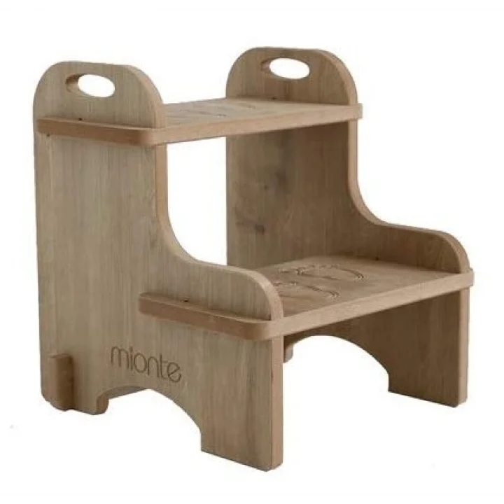 Flat-Pack Ahşap Çocuk Montessori Yükseltici Basamak Merdiven Meşe