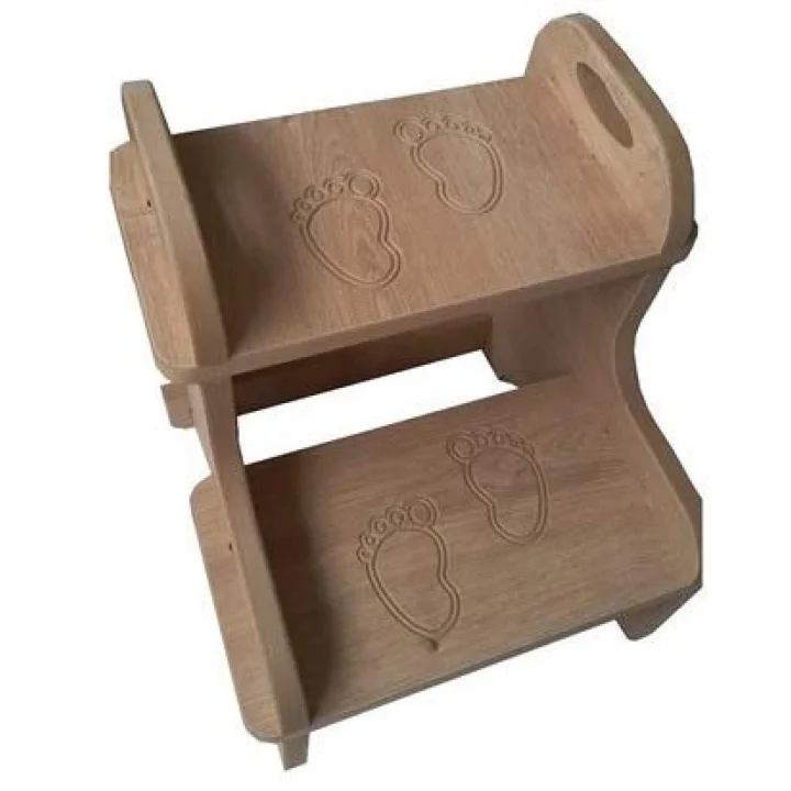 Flat-Pack Ahşap Çocuk Montessori Yükseltici Basamak Merdiven Meşe